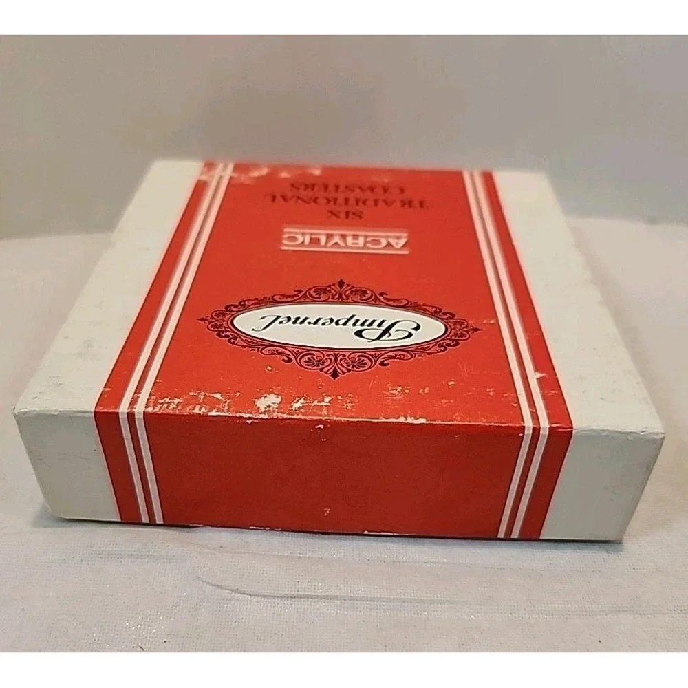 Pimpernel Set of‎ 6 VTG 'Meadow Floral' Design Cork Back Coasters W/Original Box